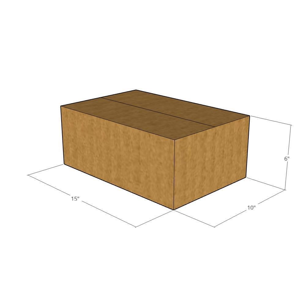 15x10x6 Corrugated Shipping Boxes 32 ECT Single-Wall, 150/Pack