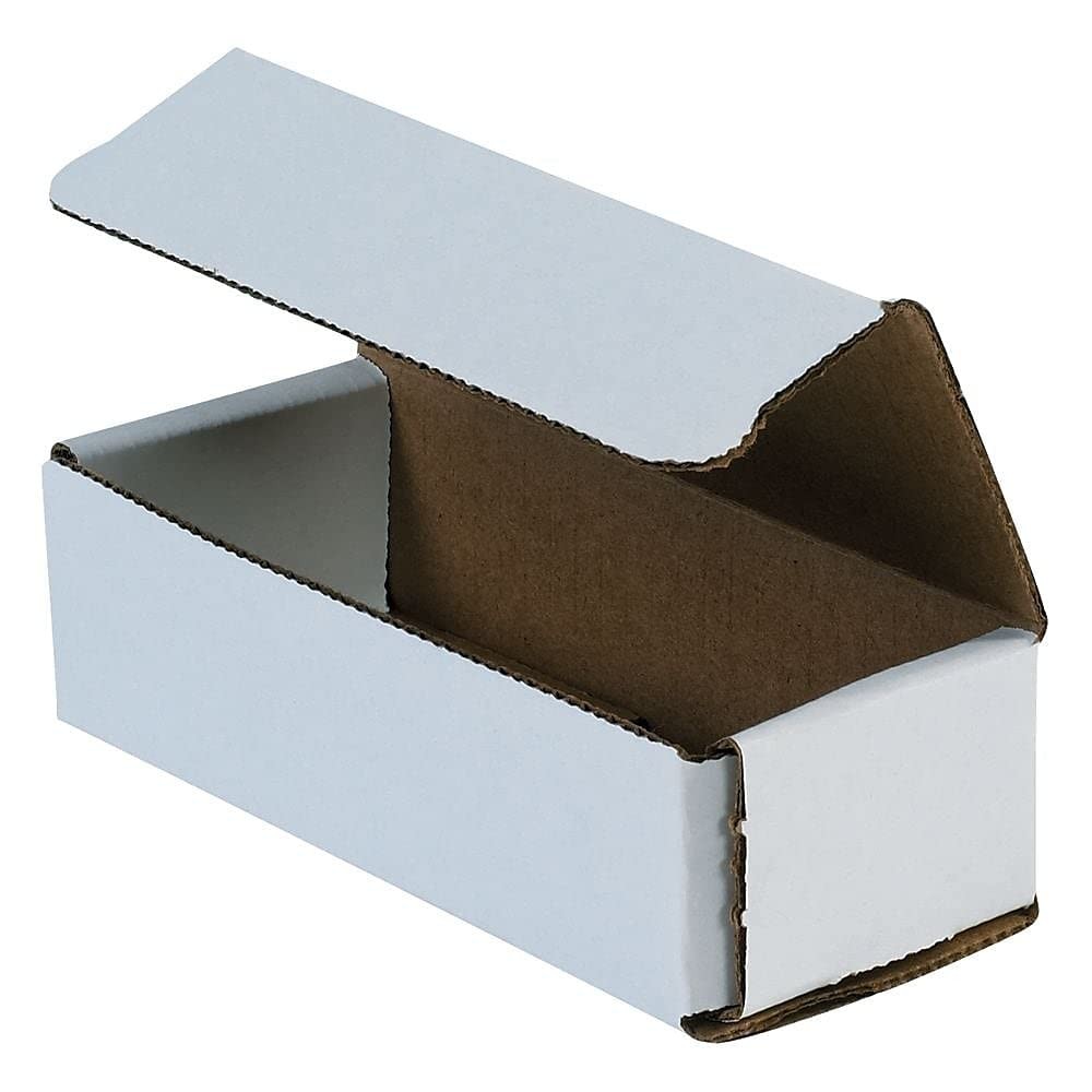 White Corrugated Cardboard Mailing Boxes, 14 x 4 x 2 Inches, Pack of 50, Crus…