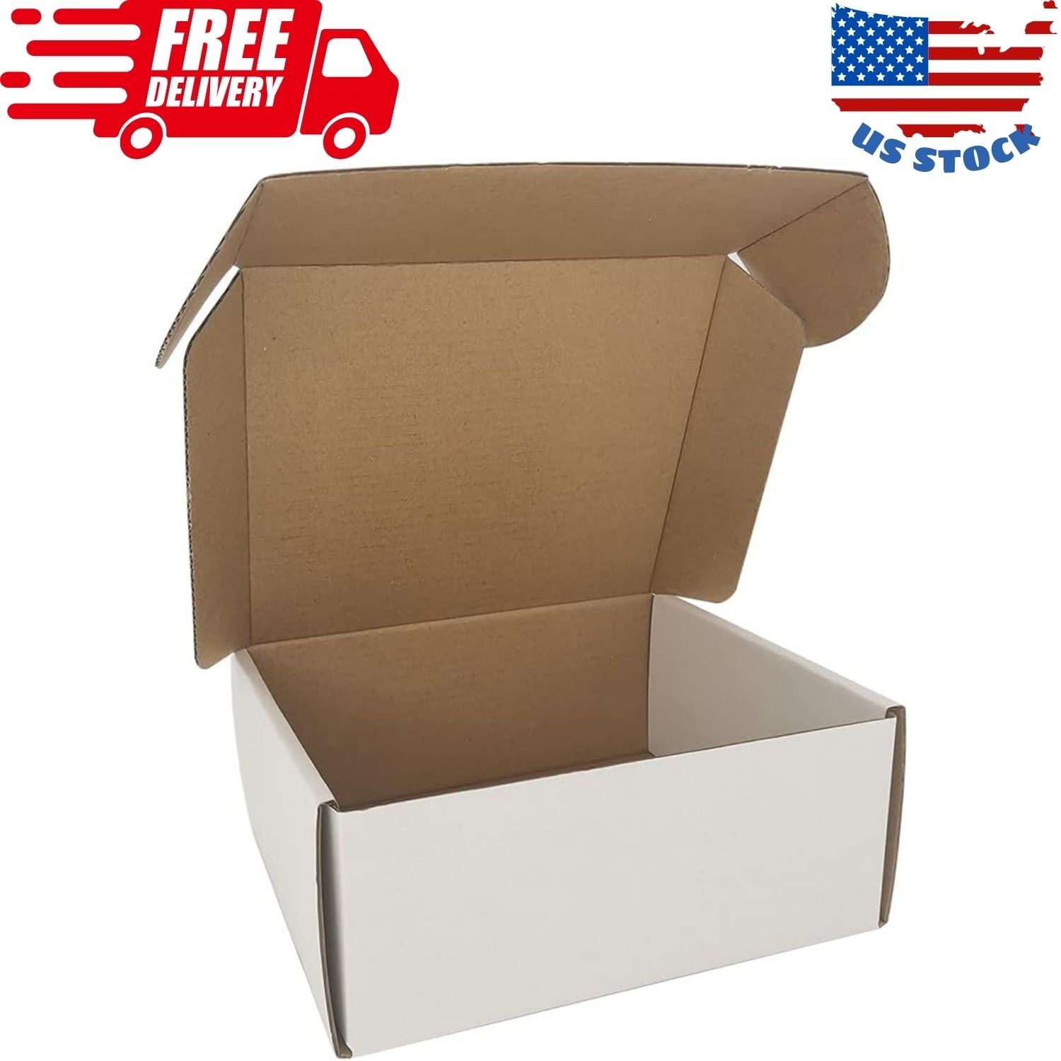 50 Pack 7x6x3” Small Shipping Boxes, Corrugated Cardboard Mailers