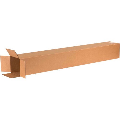25-Pack 6″ x 6″ x 48″ Tall Cardboard Corrugated Shipping Boxes Moving Box Bundle