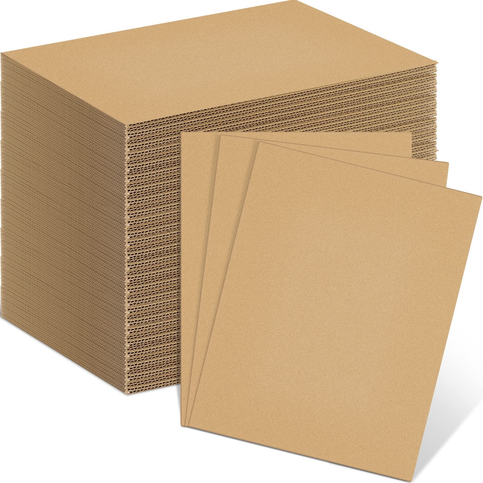 110 Pack 11 x 8.5 Inch Corrugated Cardboard Sheets Flat Cardboard Sheets Pack…