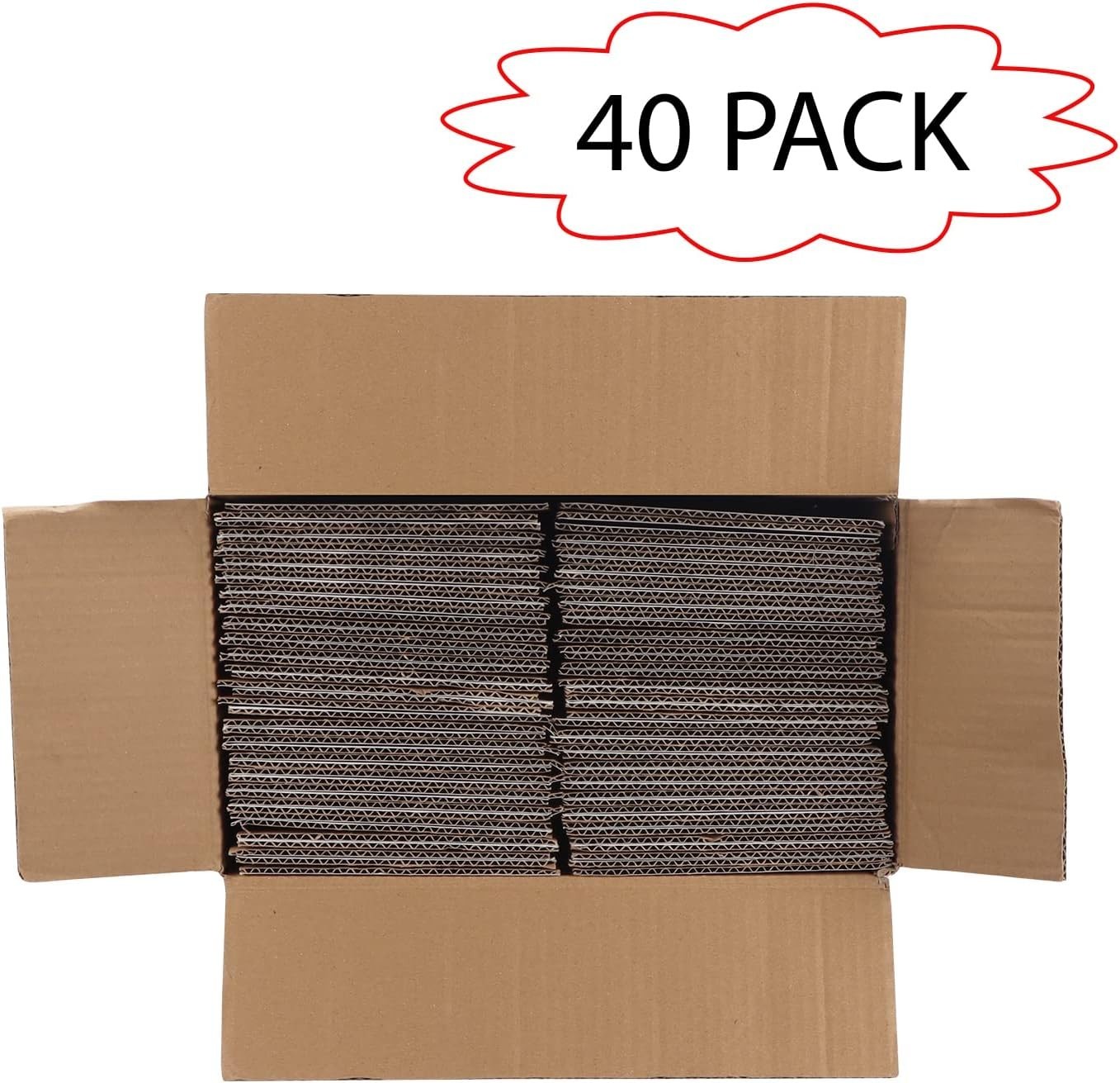 6x6x6 Inches White Shipping Boxes Set of 40