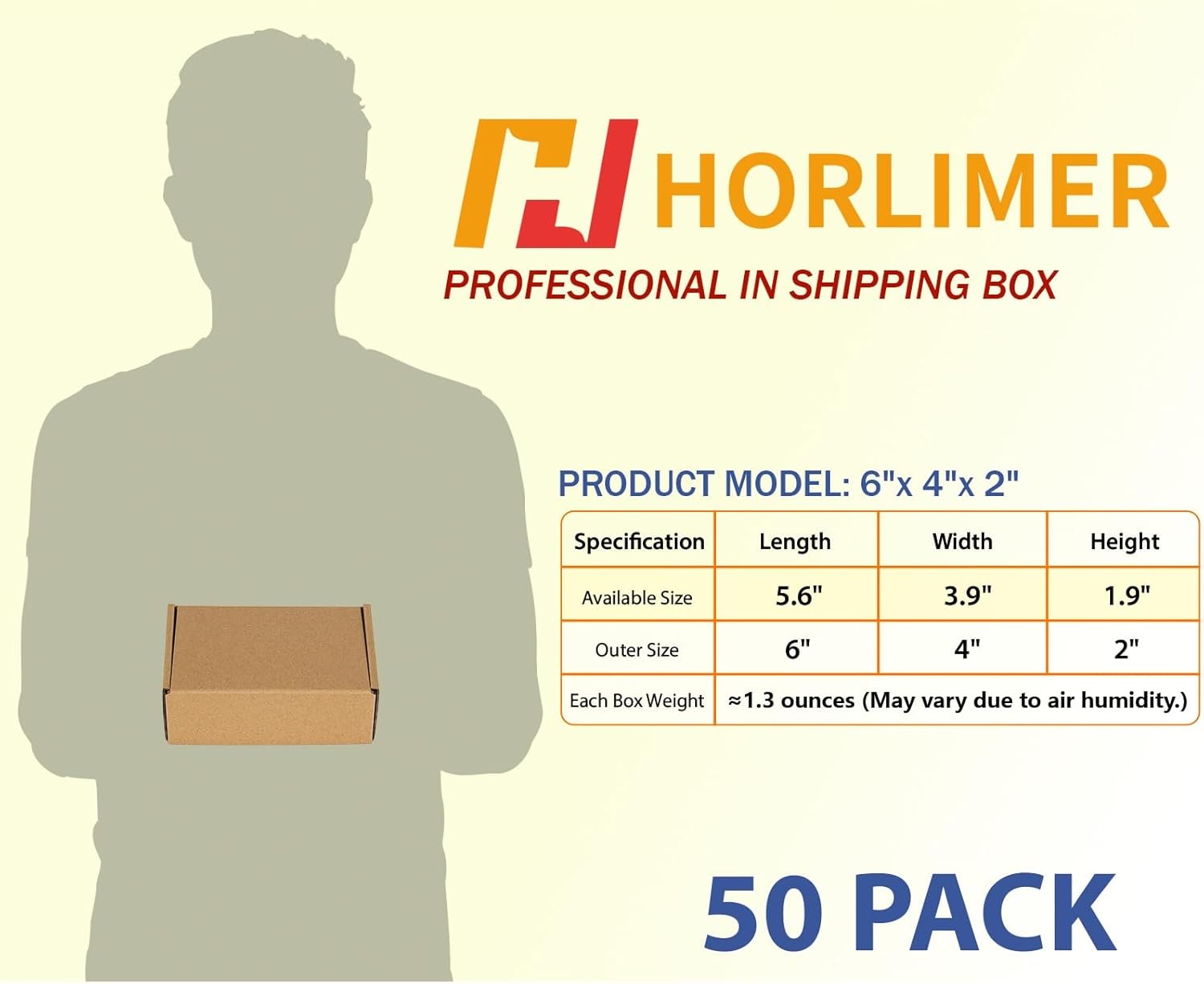6x4x2 inches Shipping Boxes Set of 50, Brown Corrugated Cardboard Box Literat…