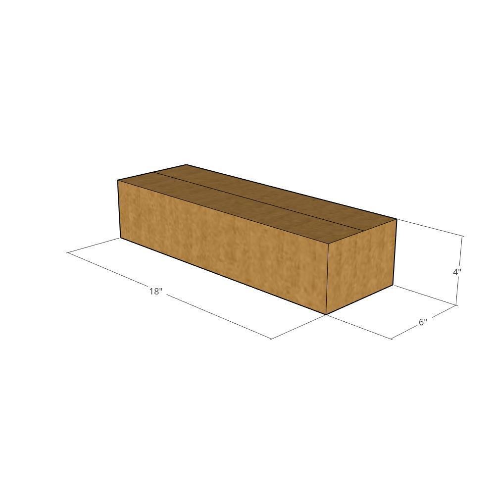 18x6x4 Long Corrugated Shipping Boxes 32 ECT Single-Wall, 75/Pack