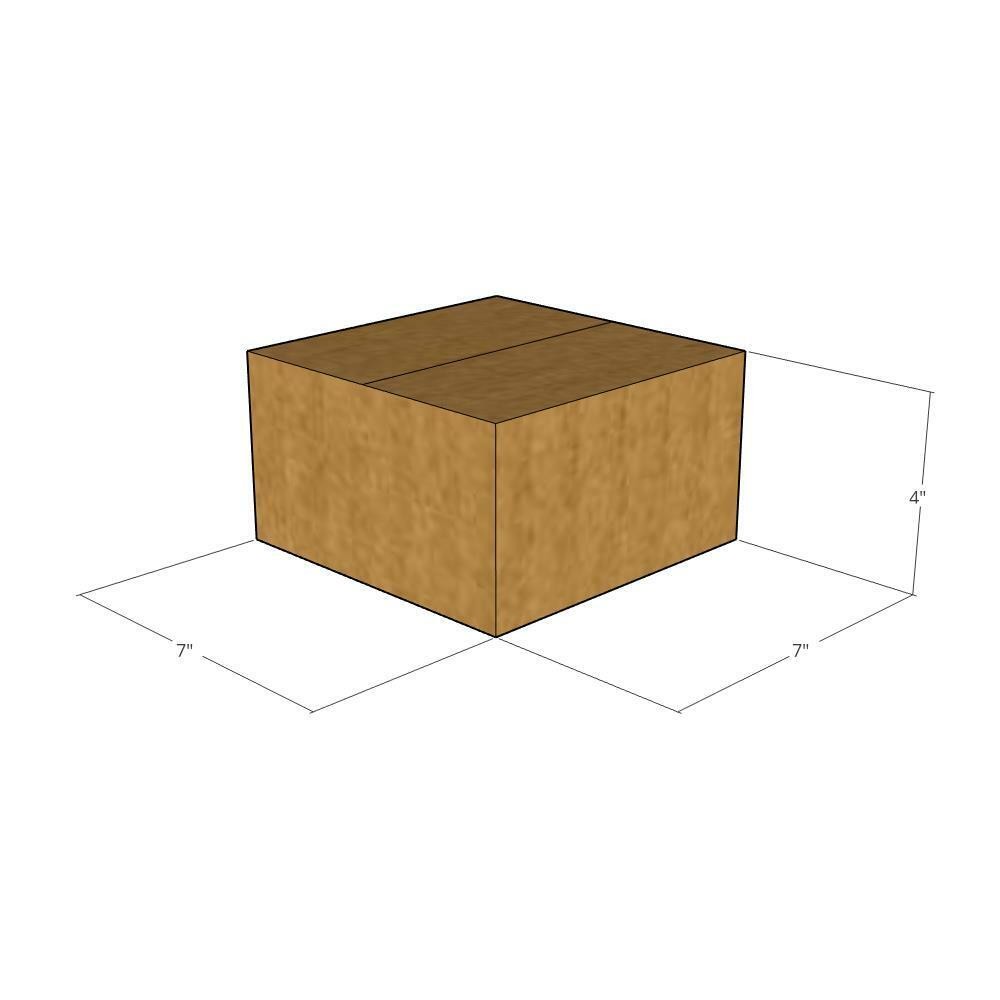7x7x4 1/2 Corrugated Shipping Boxes 32 ECT Single-Wall, 50/Pack