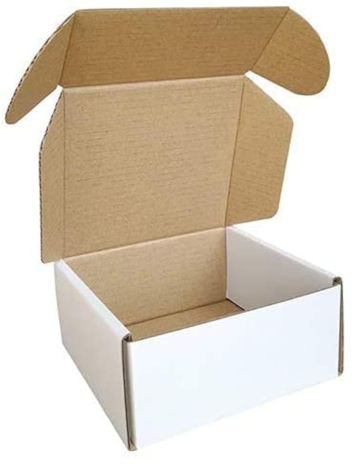 4x4x2″ Corrugated Mailer Cardboard Small Shipping Boxes Oyster White 25 PCS