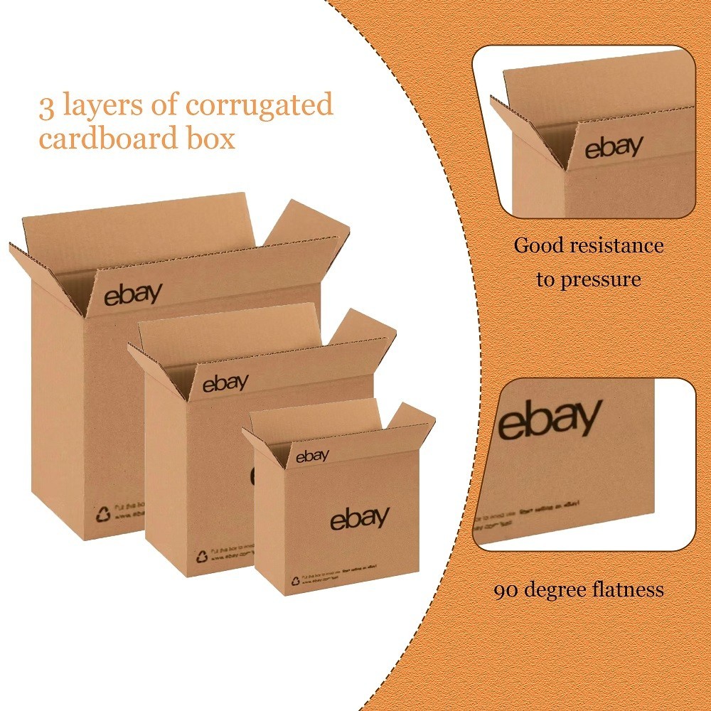 200pcs pack 8″ x 8″ x 8″ Shipping Packing corrugated cardboard boxes color logo