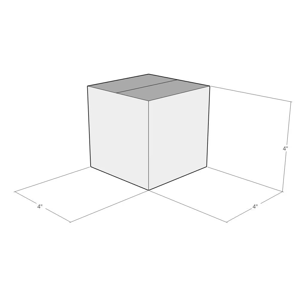4x4x4 White Corrugated Shipping Boxes 32 ECT Single-Wall, 150/Pack