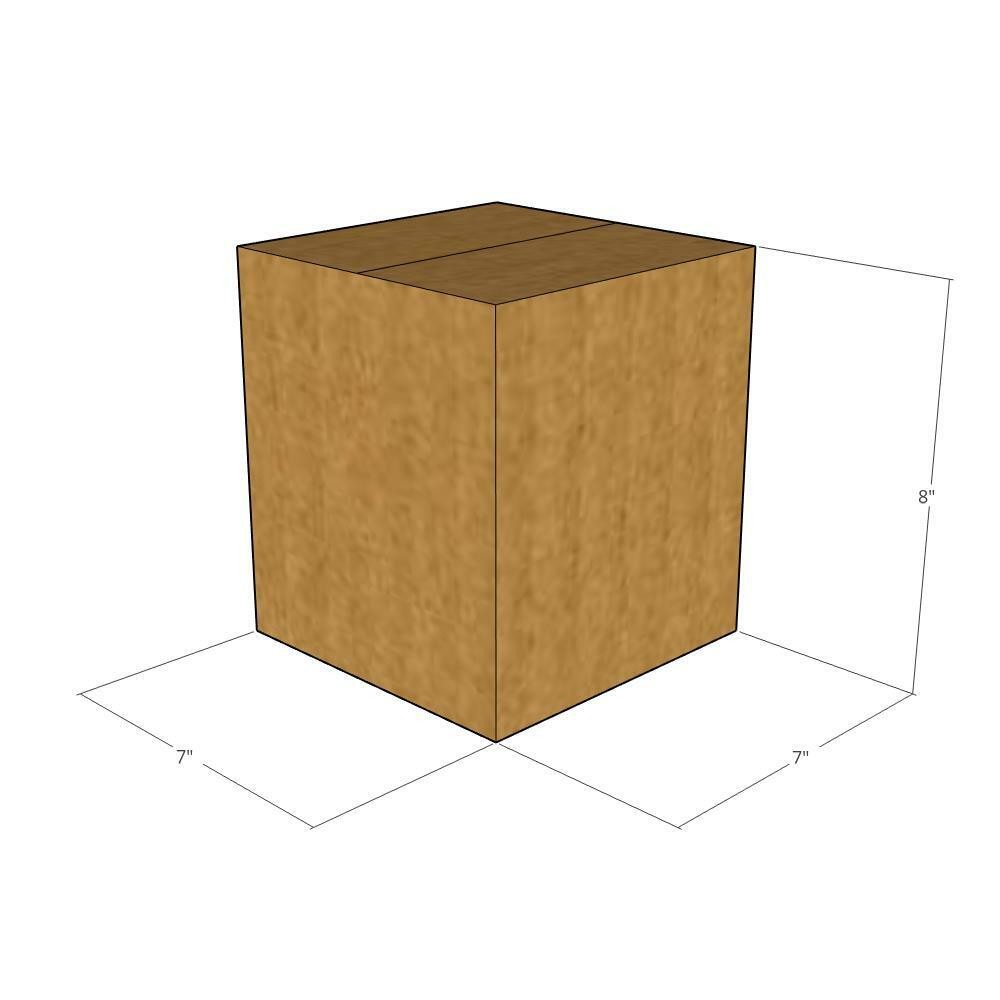 10 7x7x8 Kraft Brown Corrugated Shipping Boxes 32 ECT Single-Wall New