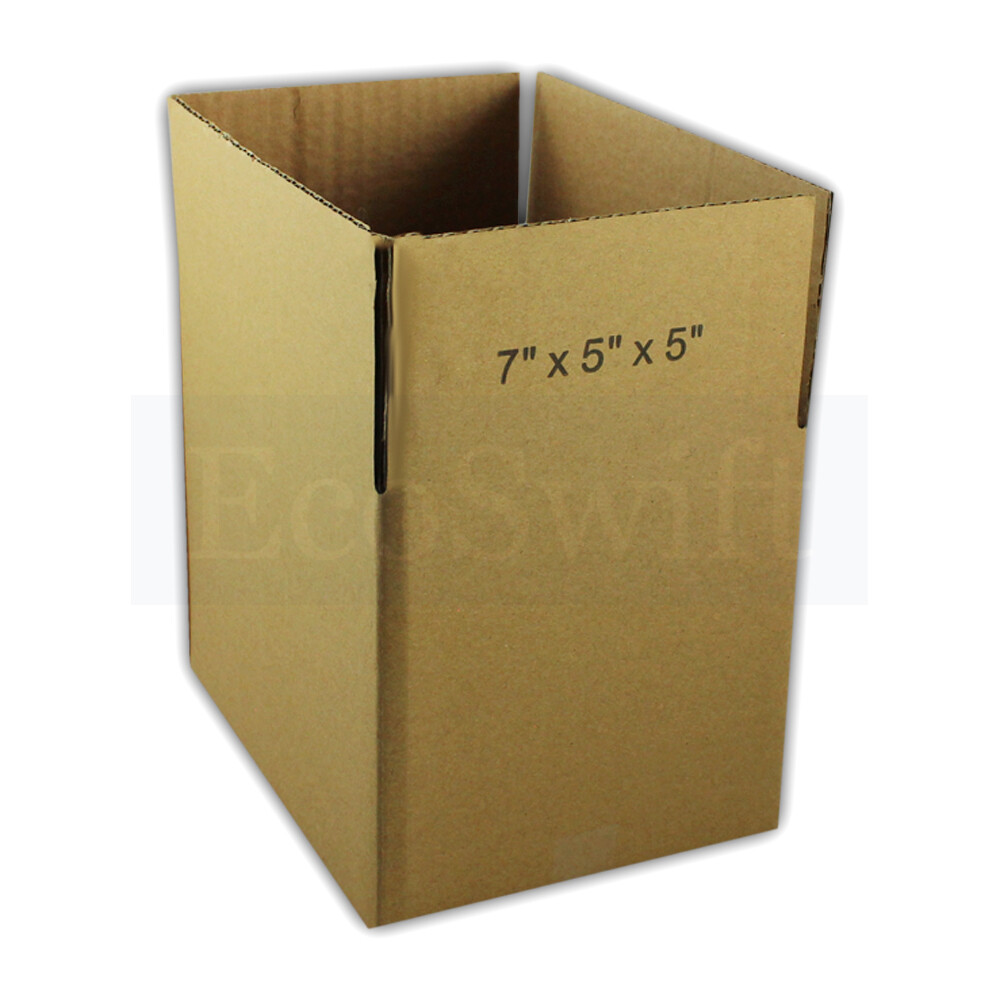 20 7x5x5 EcoSwift Cardboard Packing Moving Shipping Boxes Corrugated Box Cartons