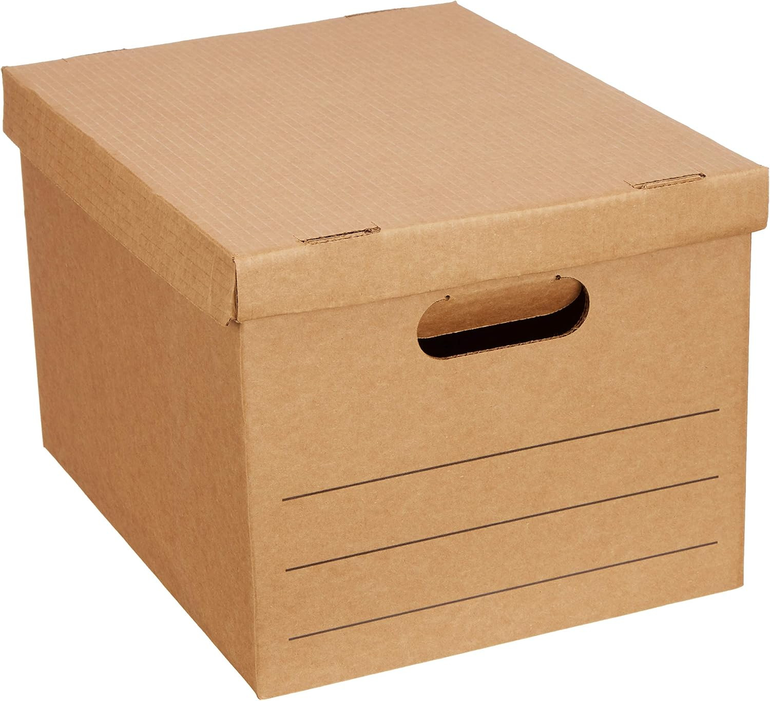 Moving and Storage Boxes with Handles and Lift-Off Lids, File Storage, Collapsib