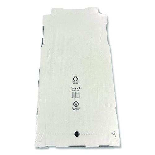 Karat Corrugated Pizza Boxes, 12 x 12 x 1.97, White/Brown, 50/Carton