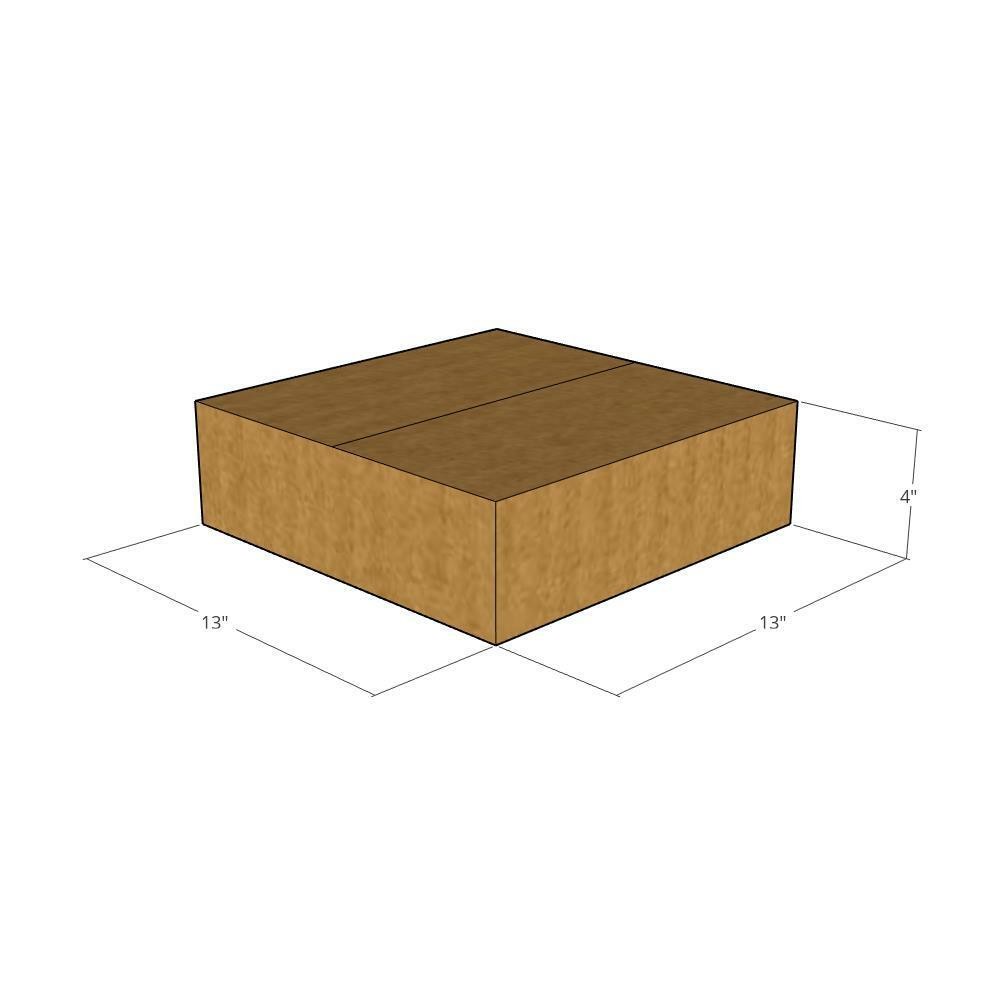 5 13x13x4 Kraft Brown Corrugated Shipping Boxes 32 ECT Single-Wall New