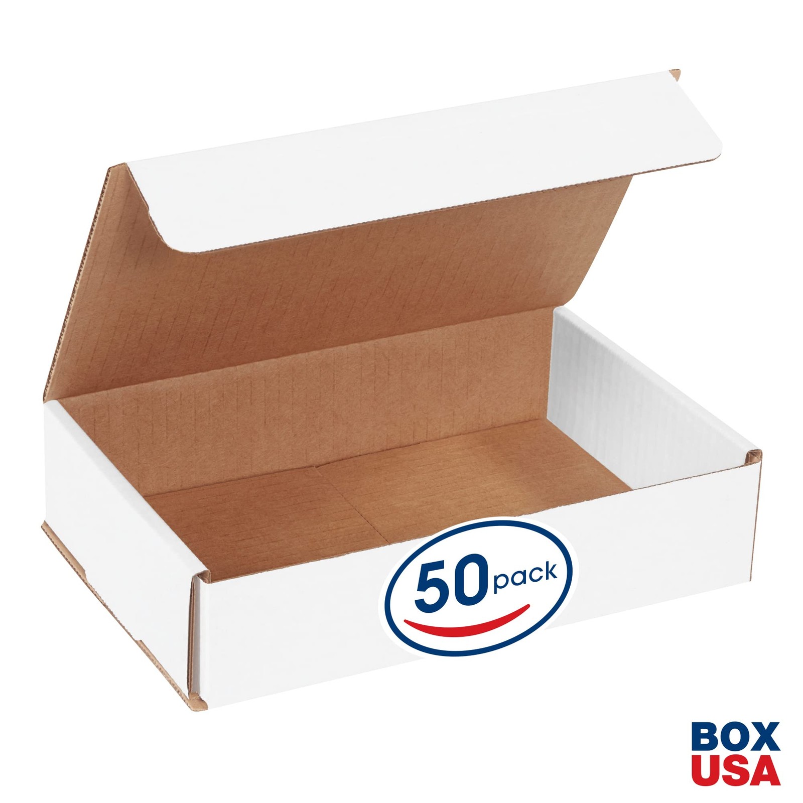 BOX USA Shipping Boxes Small 9L x 6W x 2H, 50-Pack | Corrugated Cardboard Box fo
