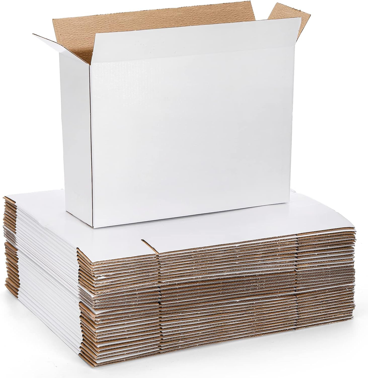 30 Pack Shipping Boxes, 12 X 9 X 4 Inches White Cardboard Corrugated Boxes, Mail