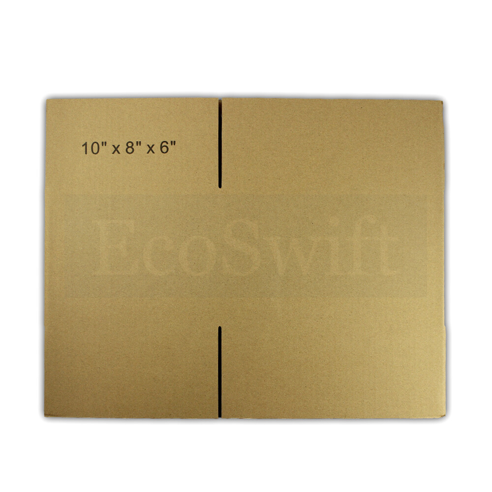 25 10x8x6 EcoSwift Cardboard Packing Moving Shipping Boxes Corrugated Box Carton