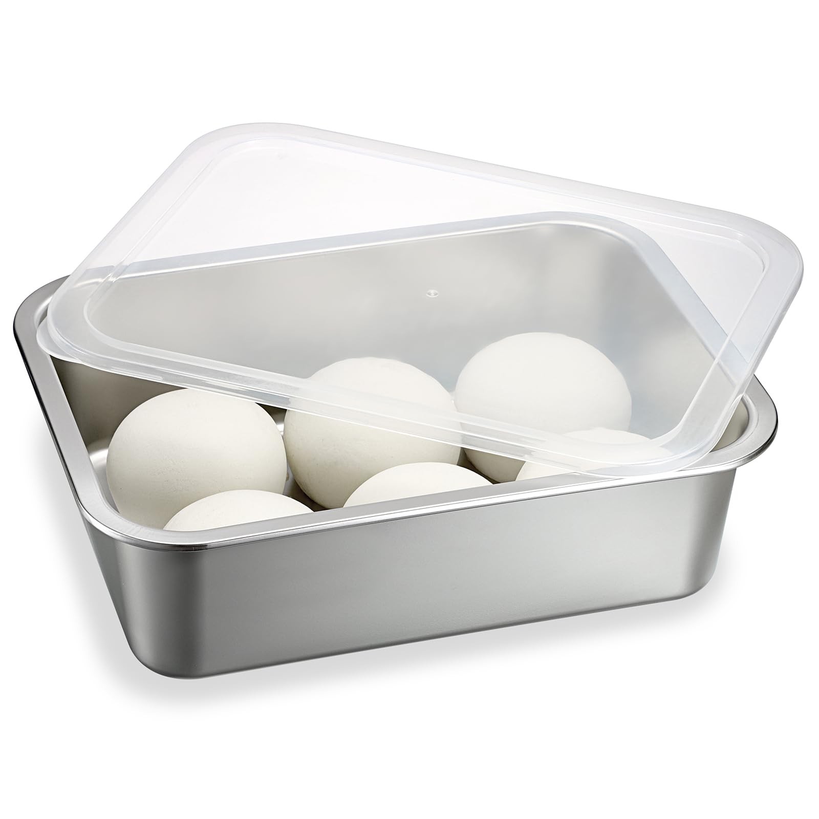 Pizza Dough Proofing , Stackable Stainless Steel Food Storage Container with …