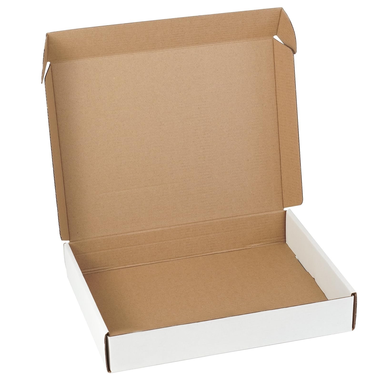 1 PC 13x10x2 Inch Shipping Box White Corrugated Cardboard Literature Mailer