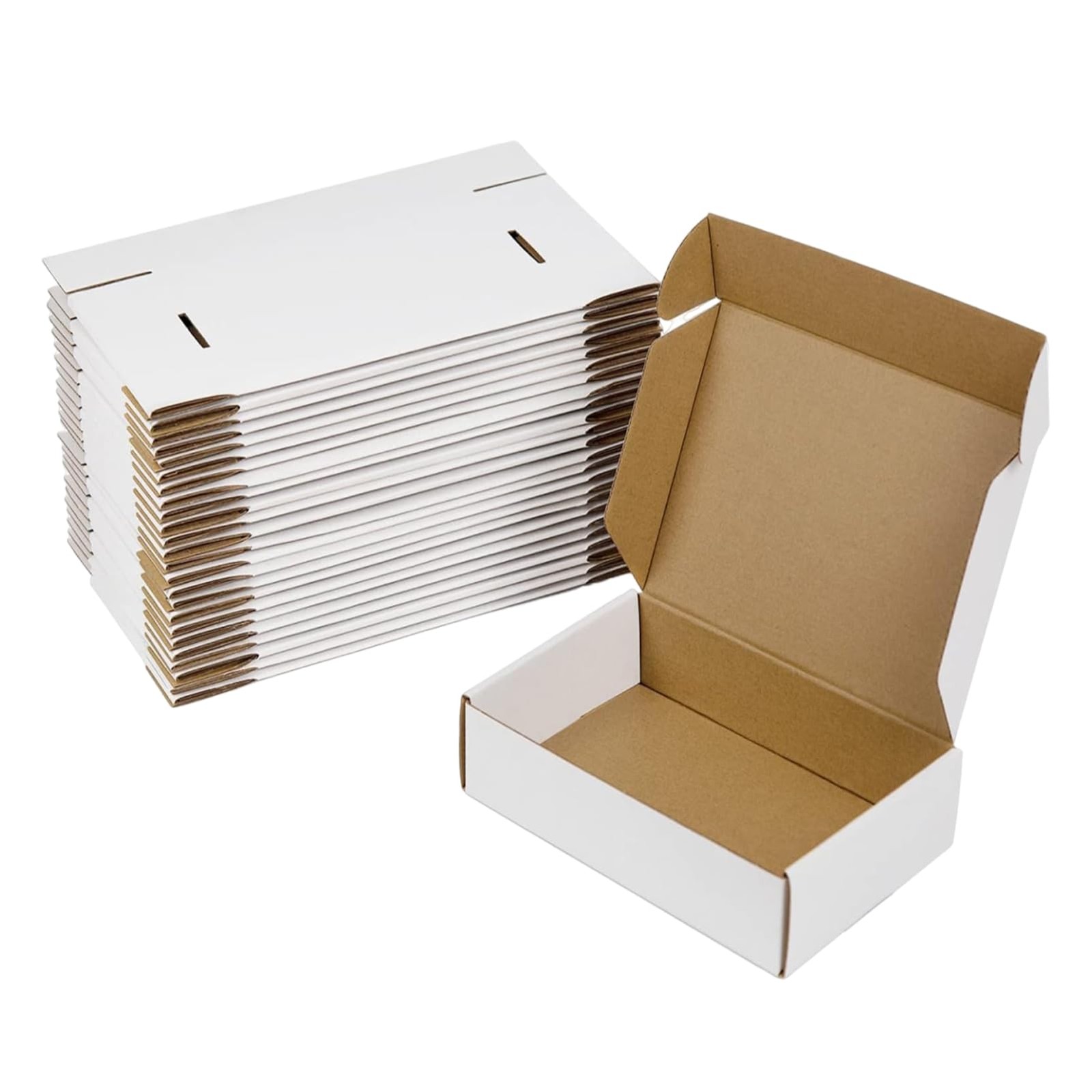 20 Pack 12x9x4 Shipping Boxes, White Corrugated Cardboard Packaging Box for S…