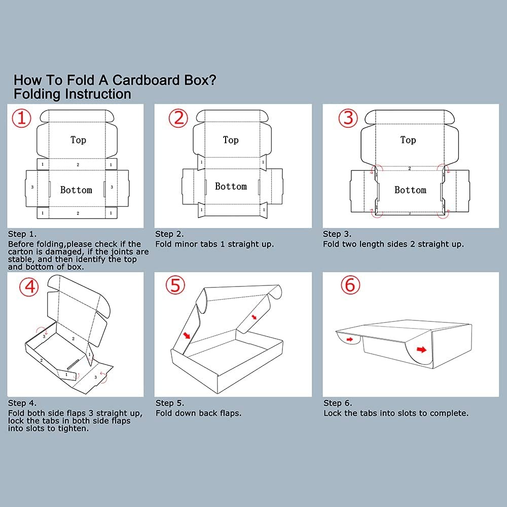 25 PCS 6x4x3 Inch Shipping Boxes White Corrugated Cardboard Mailer Packaging