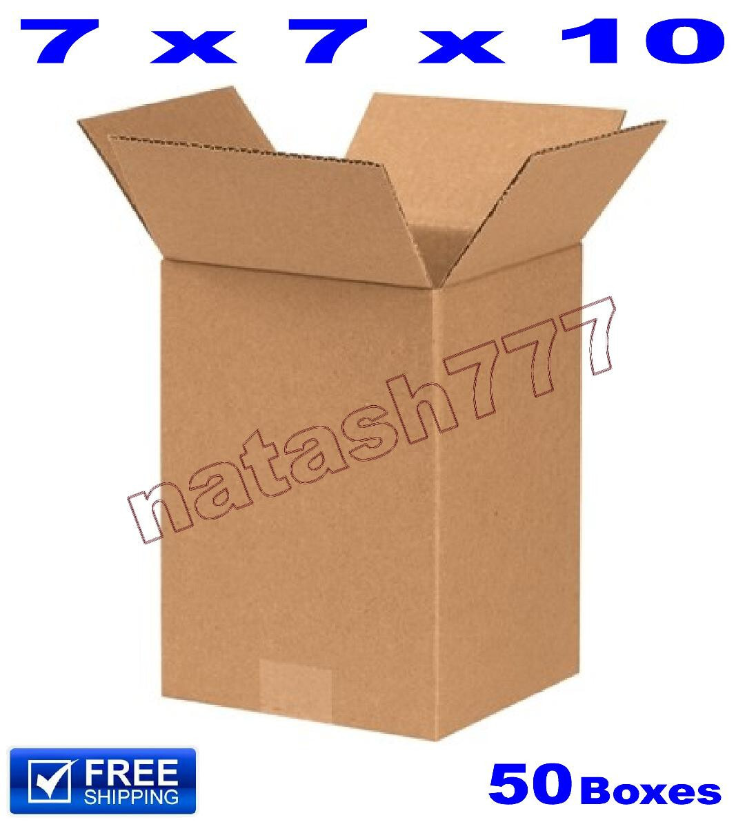 50 – 7x7x10 Cardboard Boxes 32ECT Mailing Packing Shipping Corrugated Carton