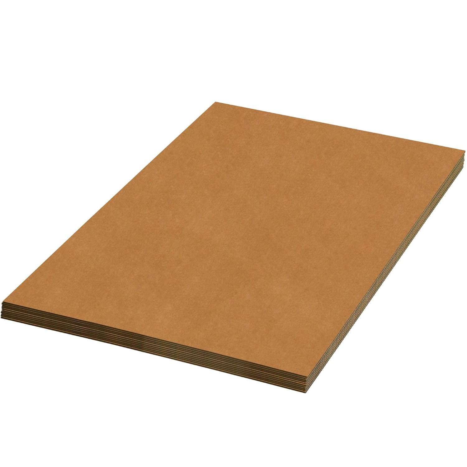 Corrugated Cardboard Sheets, 24′ X 16′, Kraft, Pack of 50