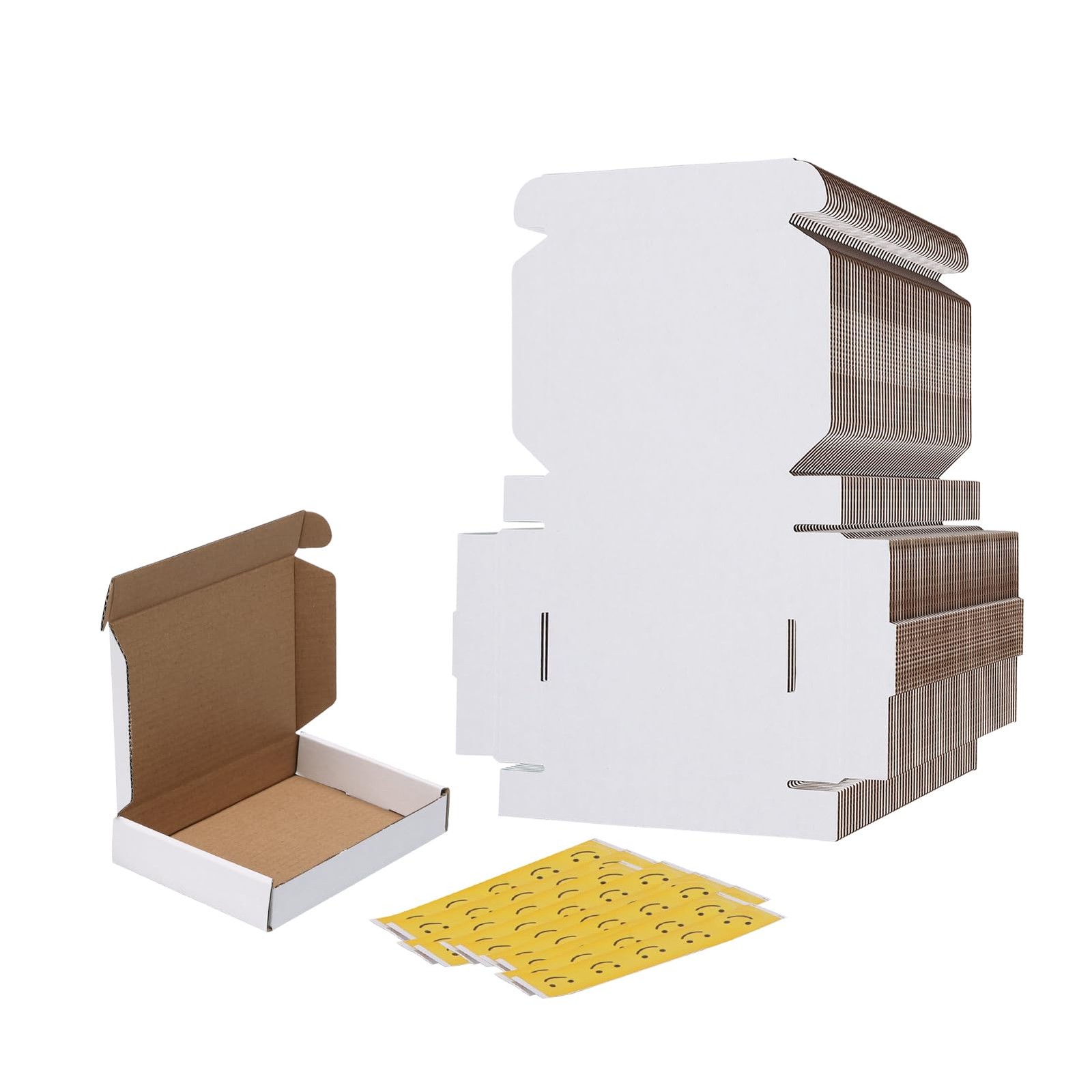 100 PCS 4.6×2.2×2.2 Inch Small Shipping Boxes Brown Corrugated Cardboard