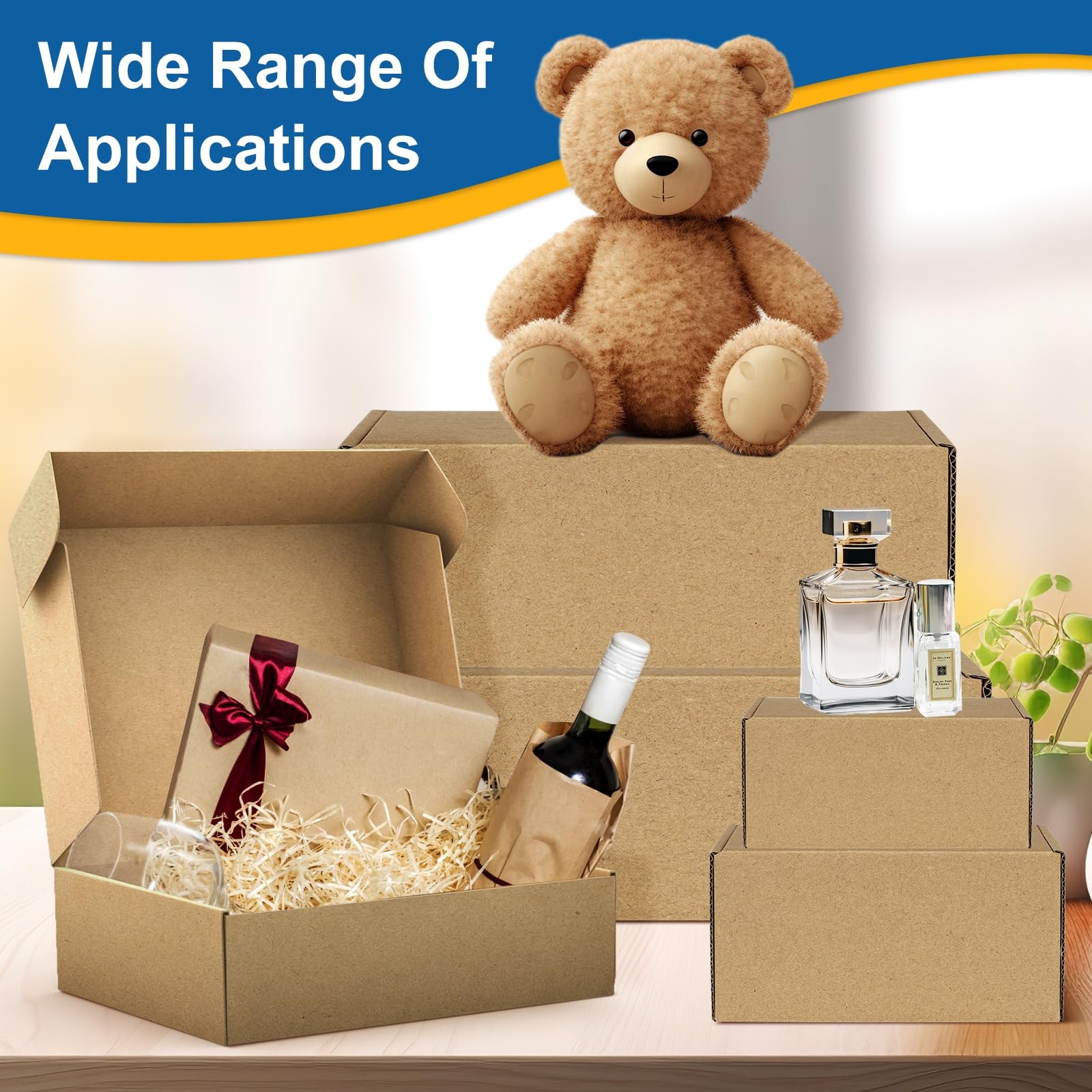 12Pack 9x6x2 Small Shipping Boxes – Brown Corrugated Cardboard Mailer Boxes f…