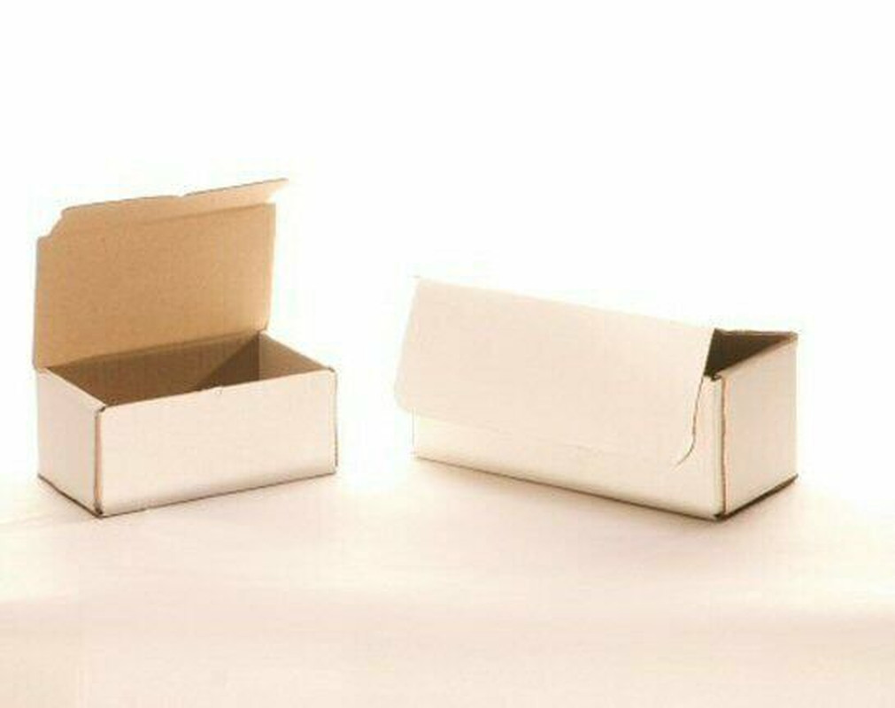 50 8 X 5 X 2 White Corrugated Mailers Die Cut Tuck Flap Boxes Free Shipping