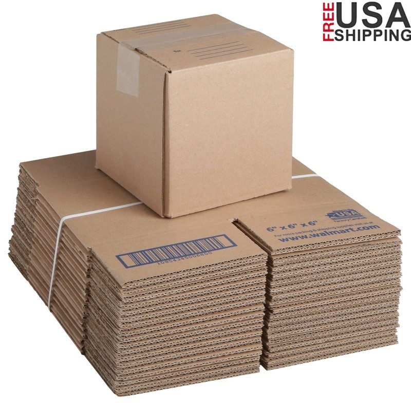 100% Recycled Small Shipping Boxes Eco Friendly 6x6x6 Inches 30 Pack Durable New