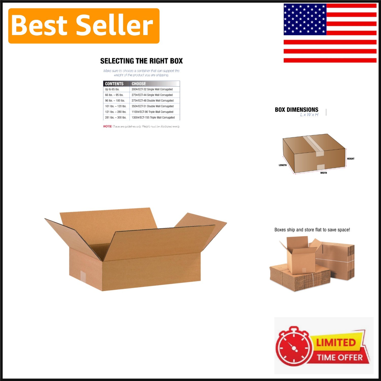 Reusable 16x12x4 Flat Cardboard Boxes – 25 Count for Eco-Friendly Storage