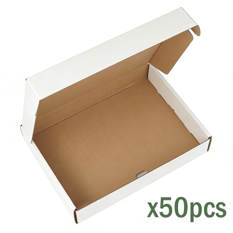 White Corrugated Mailer Boxes 7.8×5.5×1.5 Inch E-Flute Shipping Packaging Gift B