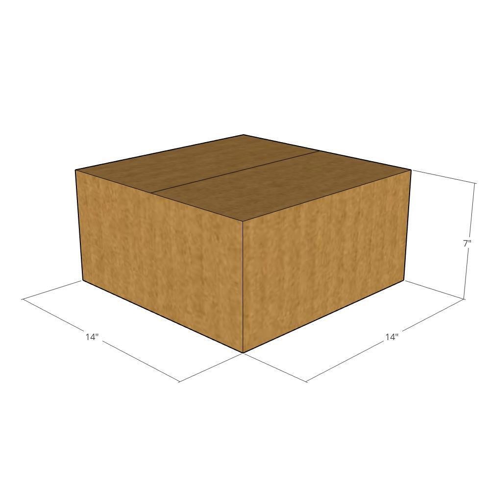 14x14x7 Corrugated Shipping Boxes 32 ECT Single-Wall, 10/Pack
