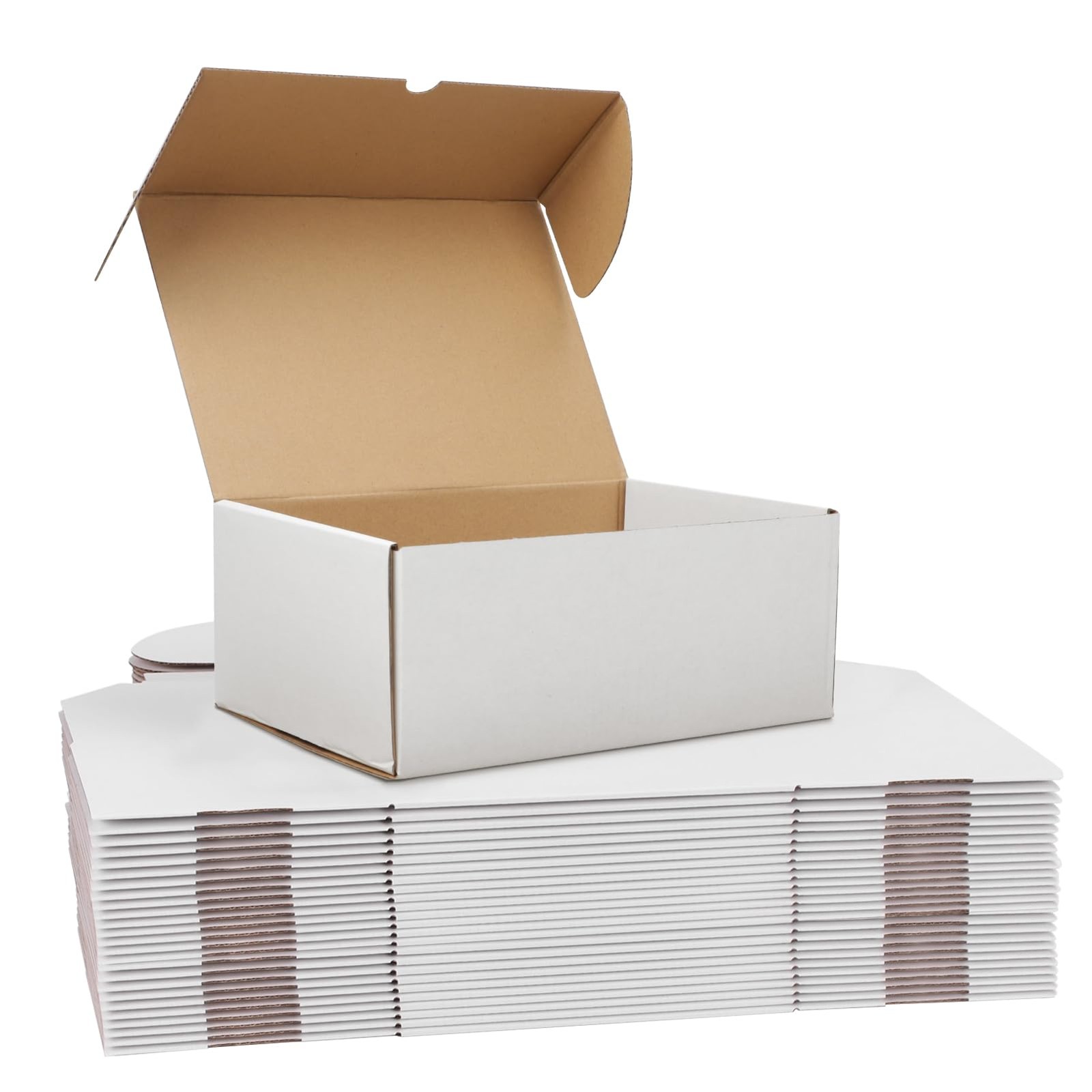 10x7x4 White Shipping Boxes Set of 25, Corrugated Cardboard Box 10 x 7 x 4 fo…