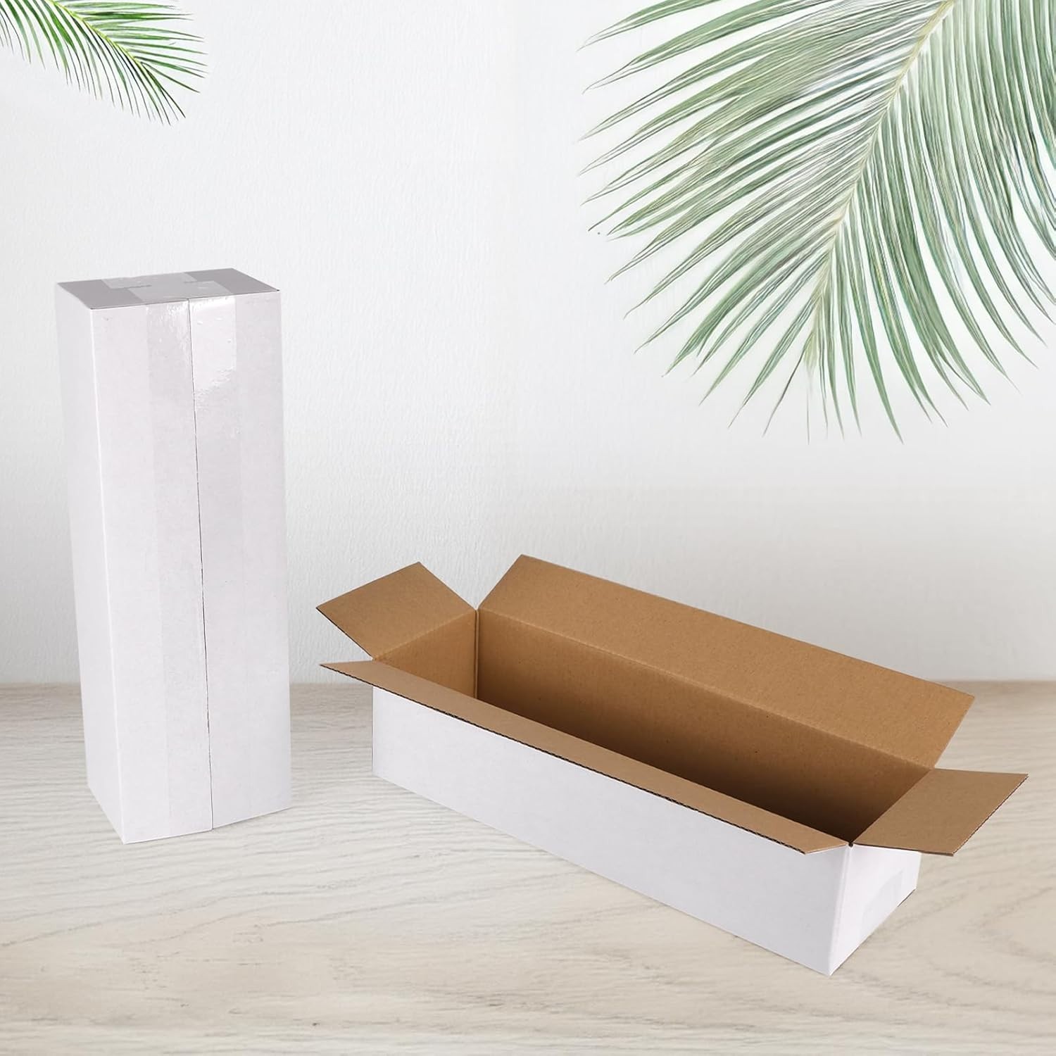 12x4x3 Shipping Boxes Set of 25, White Corrugated Cardboard Box for Small Bus…