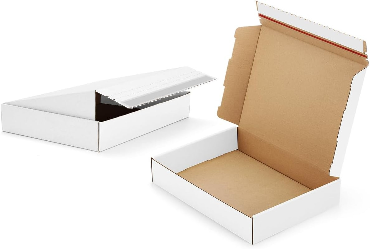 Shipping-Boxes-11X8X2 Inches: 25 Pack-Self-Seal-Cardboard-Boxes-For-Packaging, W