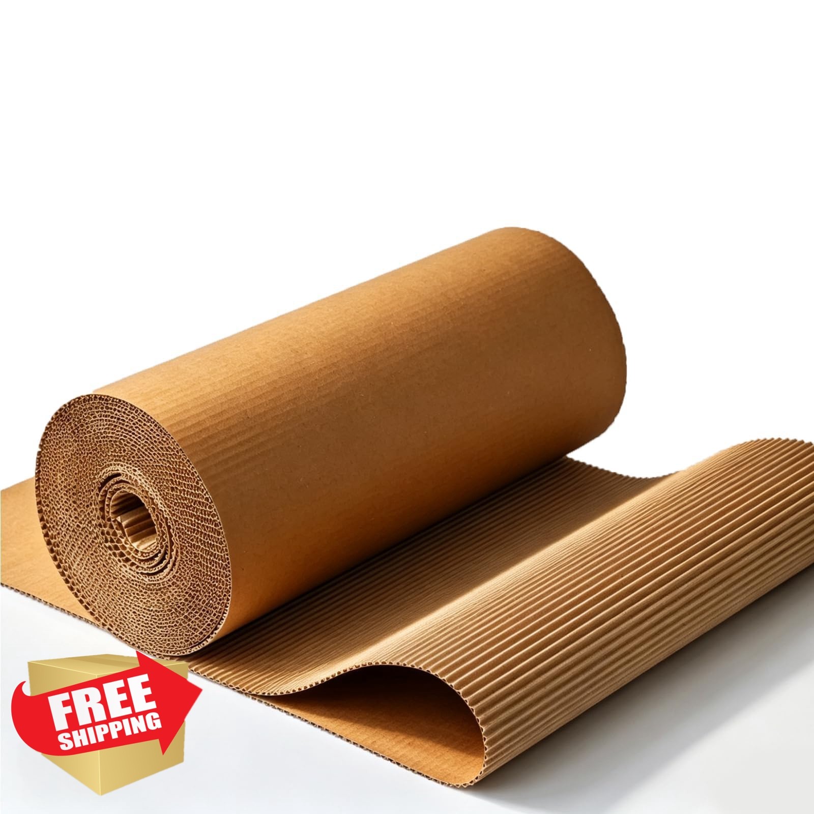oyhqes Corrugated Cardboard Roll 17″ x 400″ Brown