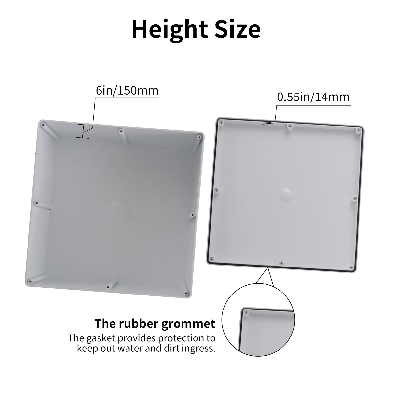 12″ x 12″ x 6″ ABS Plastic Dustproof Waterproof Box IP65 Junction Boxes Proje…