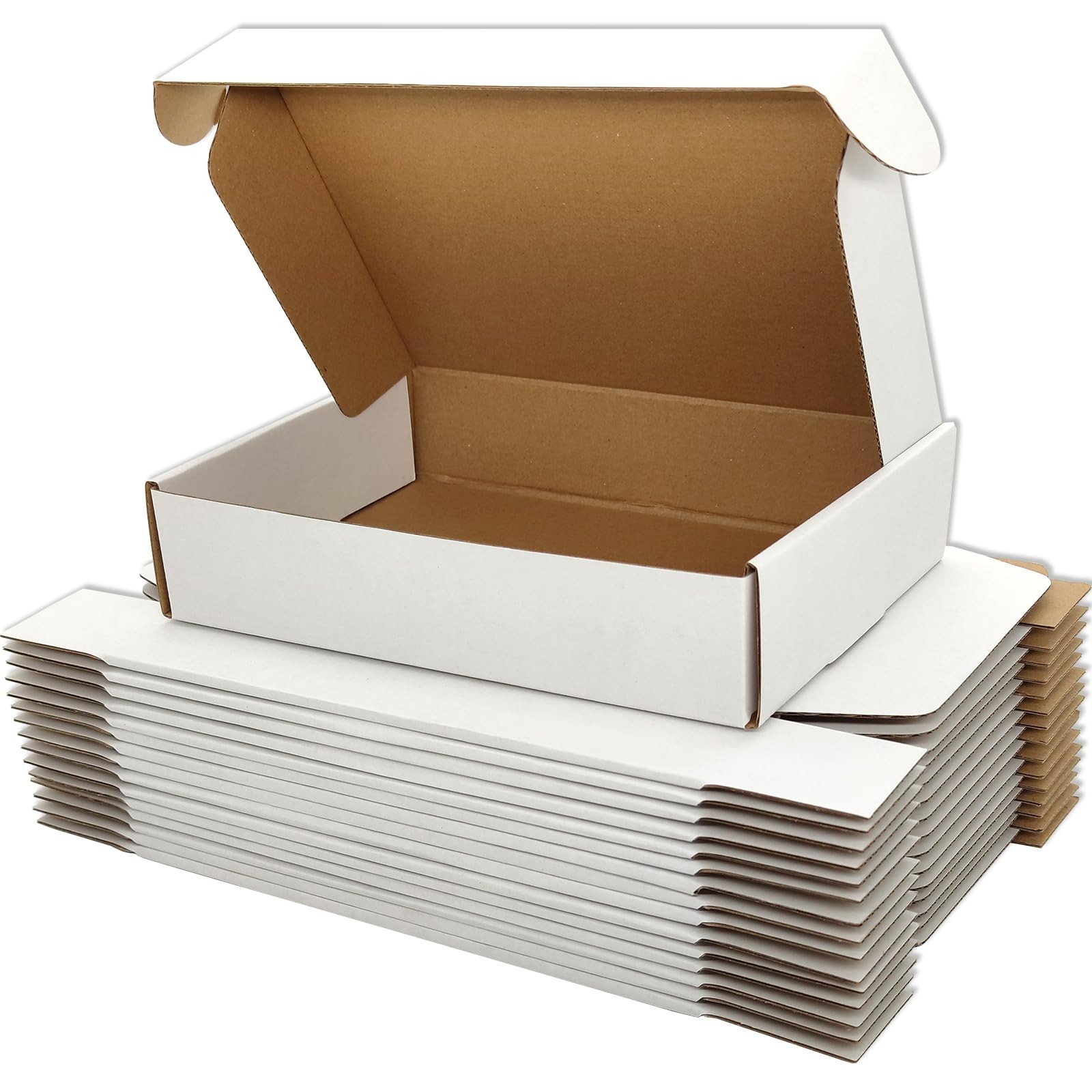 7x5x2 inches Small Shipping Boxes Set of 50 – White Mailer Corrugated Cardboa
