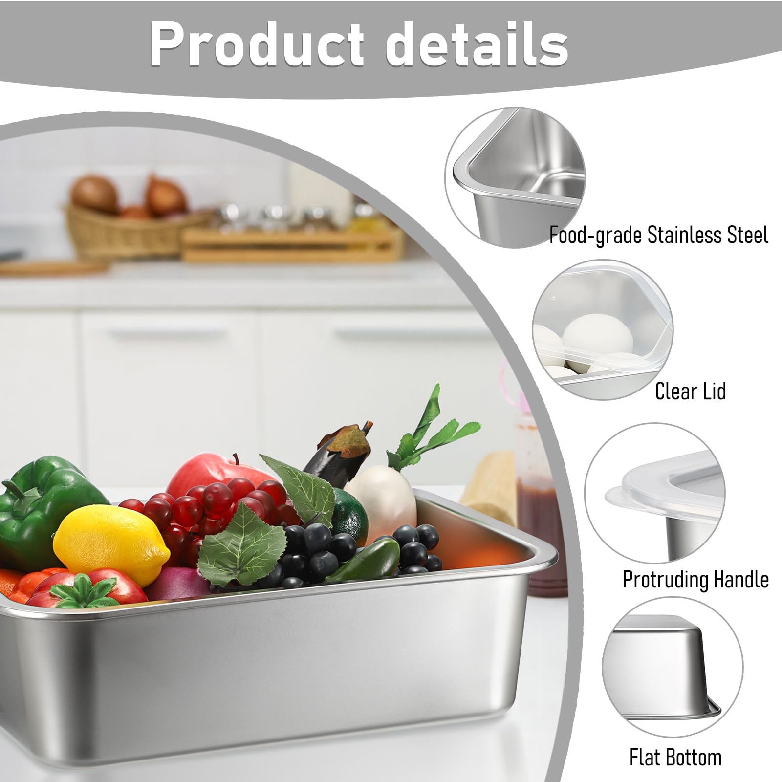 Pizza Dough Proofing , Stackable Stainless Steel Food Storage Container with …