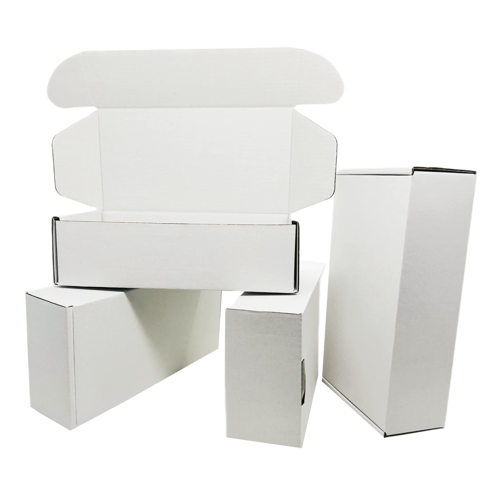 Small White Box 5 x 3 x 1 Inch 50 Pack Recyclable Corrugated Gift Mailers Sto…