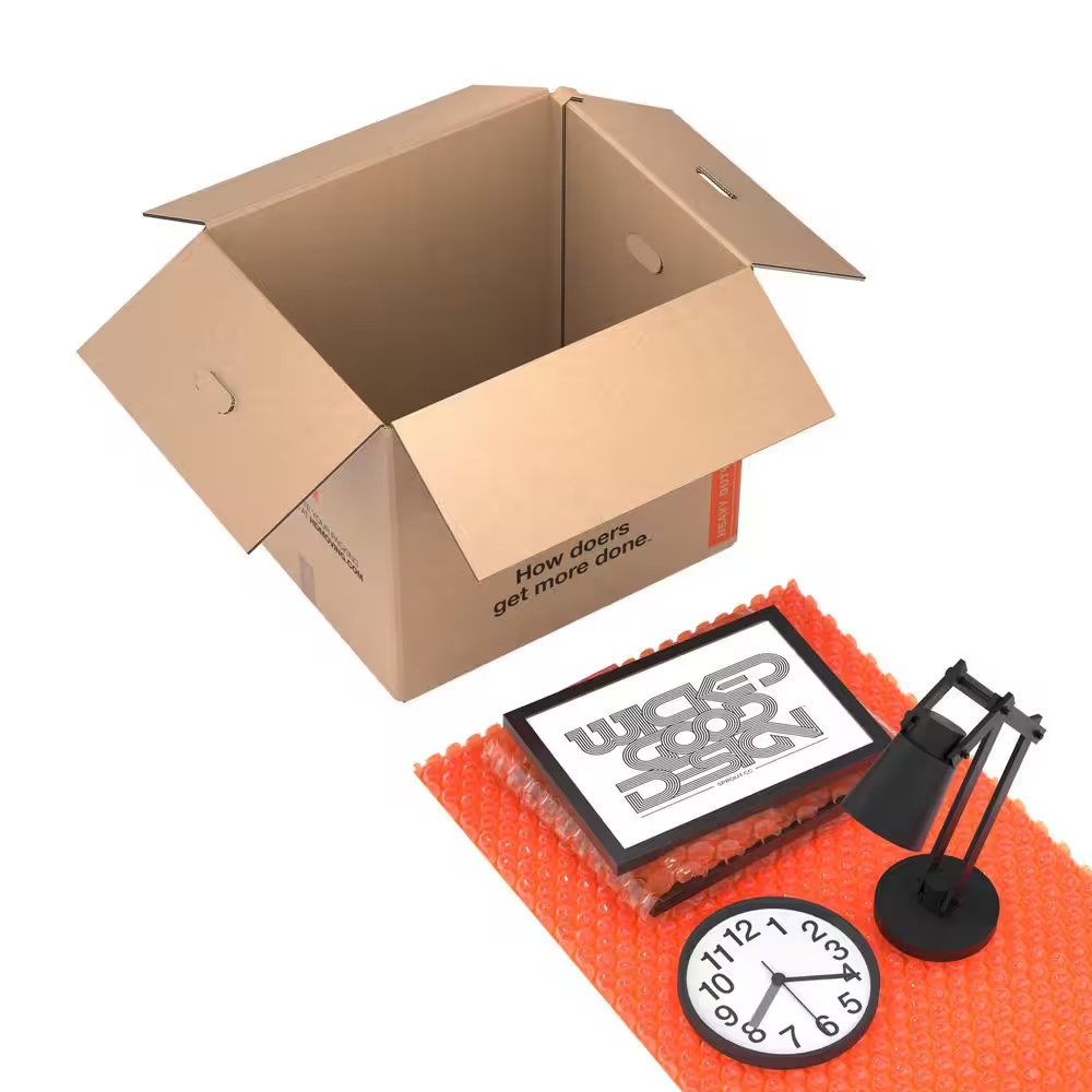 Medium Heavy Duty Moving, Shipping, Packing Box with Handles (10 Pack)