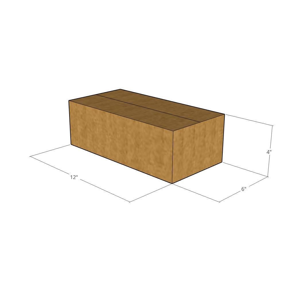 10 12x6x4 Kraft Brown Corrugated Shipping Boxes 32 ECT Single-Wall New
