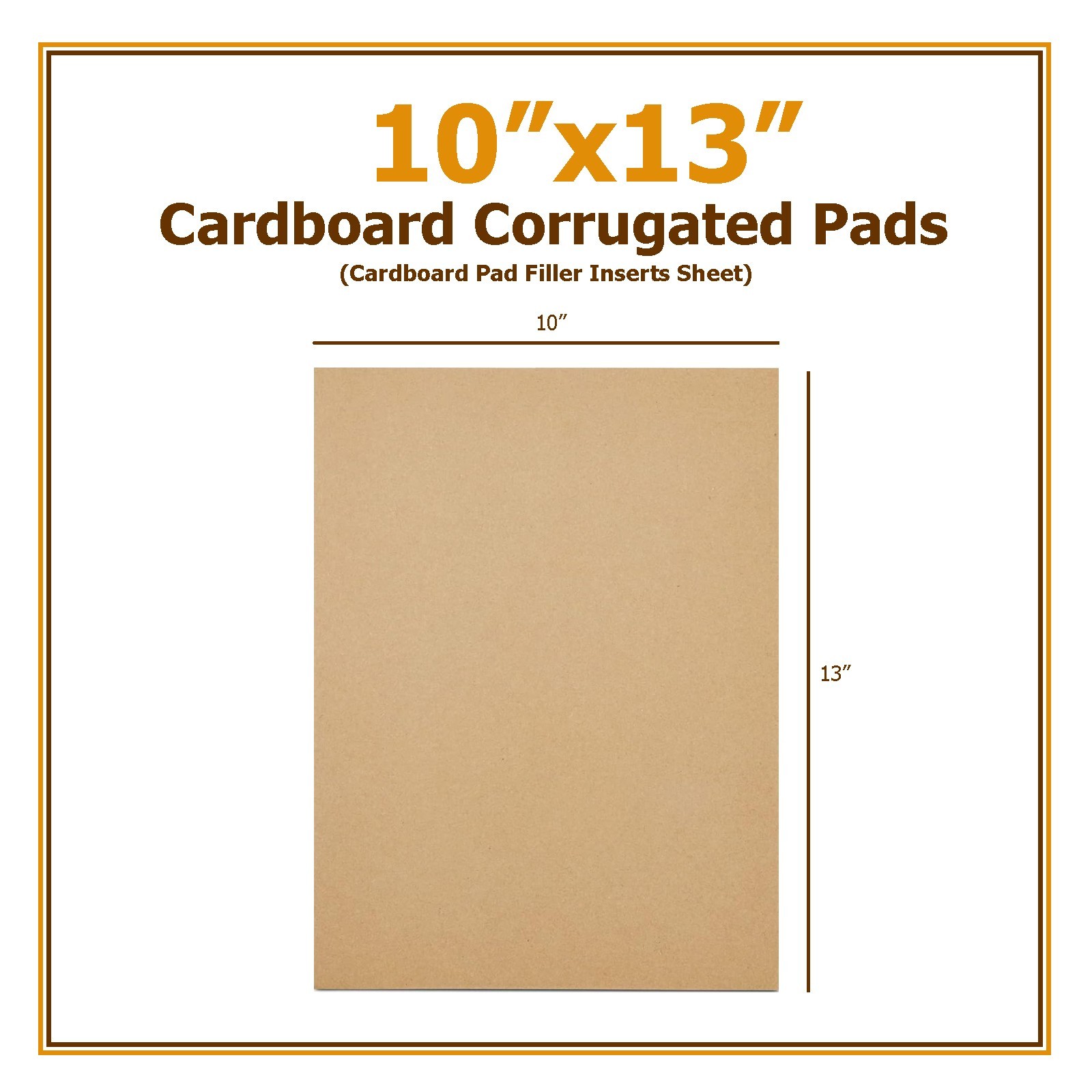25 10×13 Corrugated Kraft Pads – Shipping Box Fillers, Craft & Packaging Sheets
