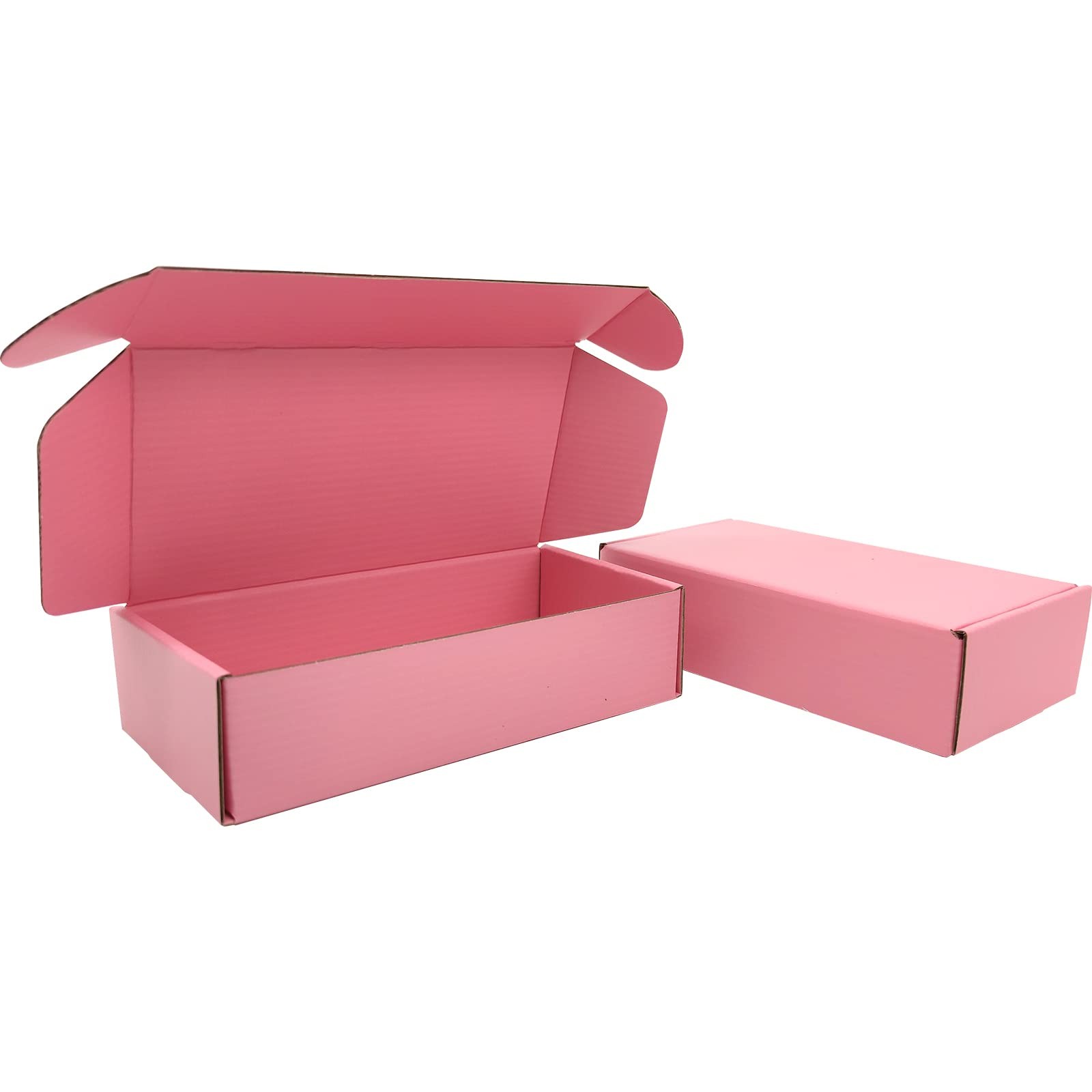Lmuze 7x5x2 inches Small Shipping Boxes Set of 50 – Pink Mailer Corrugated Ca…