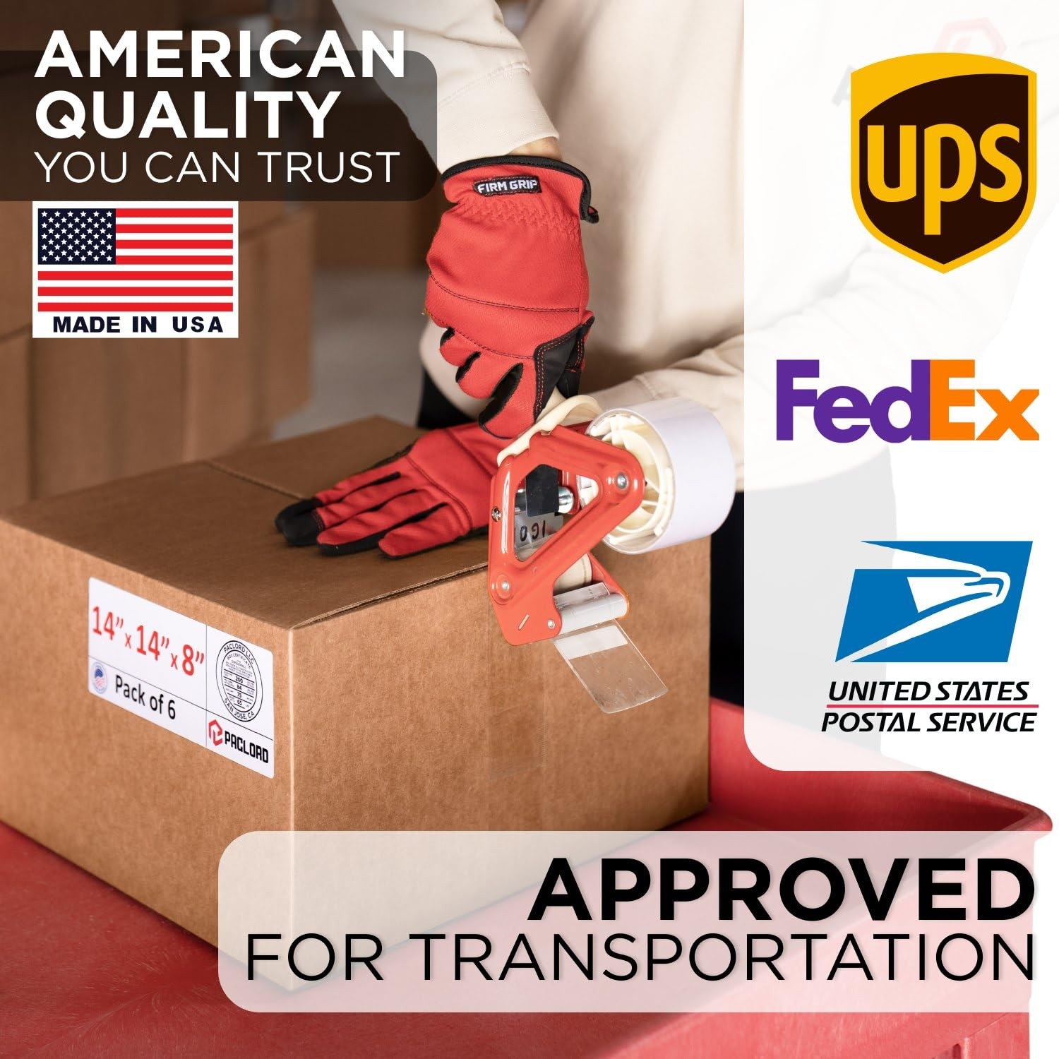 Medium Cardboard Boxes 12″L x 6″W x 6″H (Pack of 6) – USA-Made Packing Boxes …