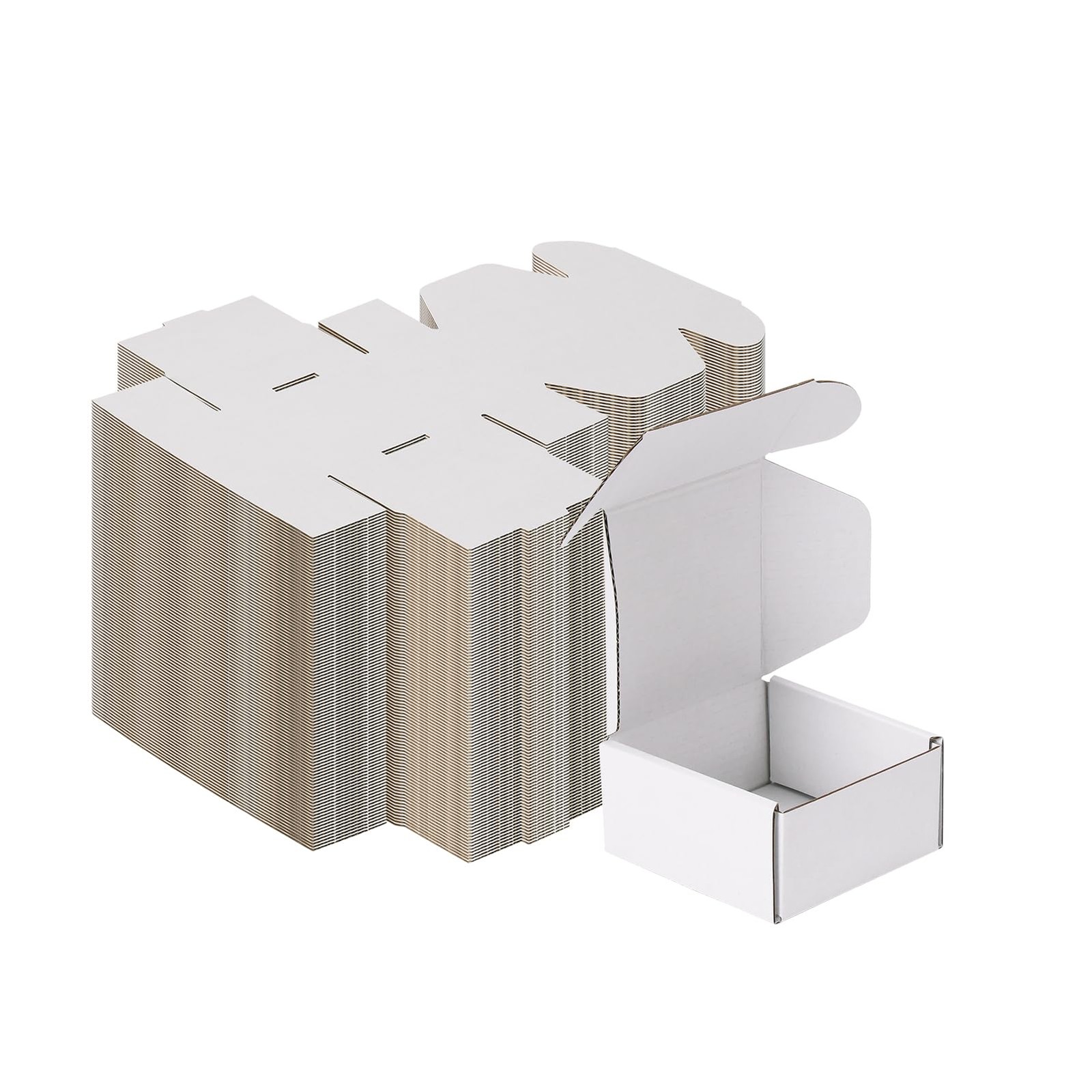 MEBRUDY 4x4x2 Inches Shipping Boxes Pack of 100, Small Corrugated Cardboard Box