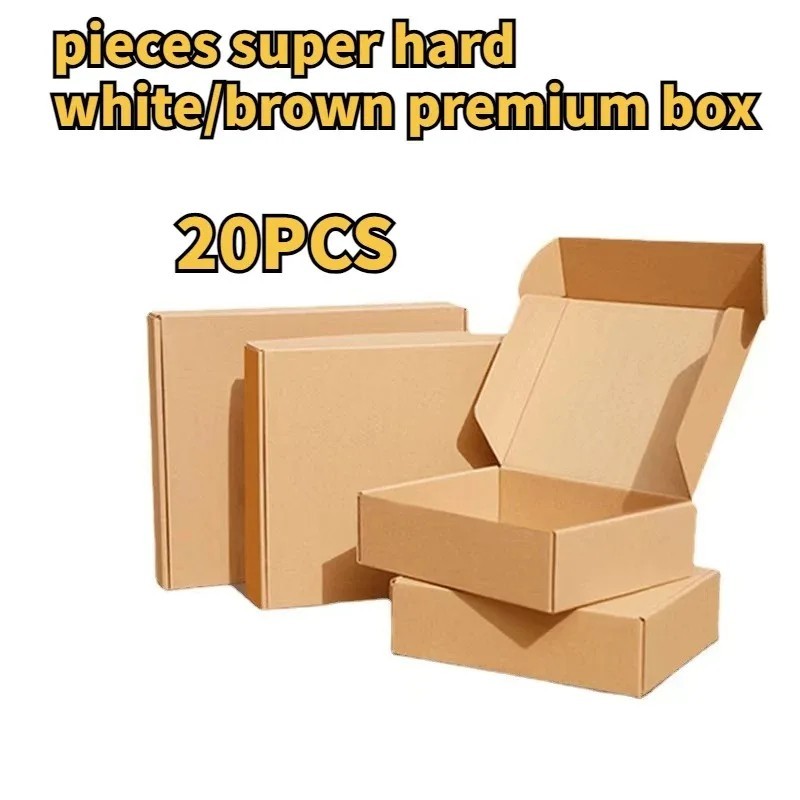 20PCS Corrugated Cardboard Mailer Boxes White Brown Shipping