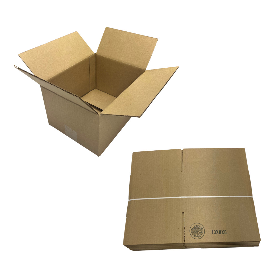 10 Pack 10x8x6 Shipping Boxes Corrugated Carton 32 ECT Packing Mailers