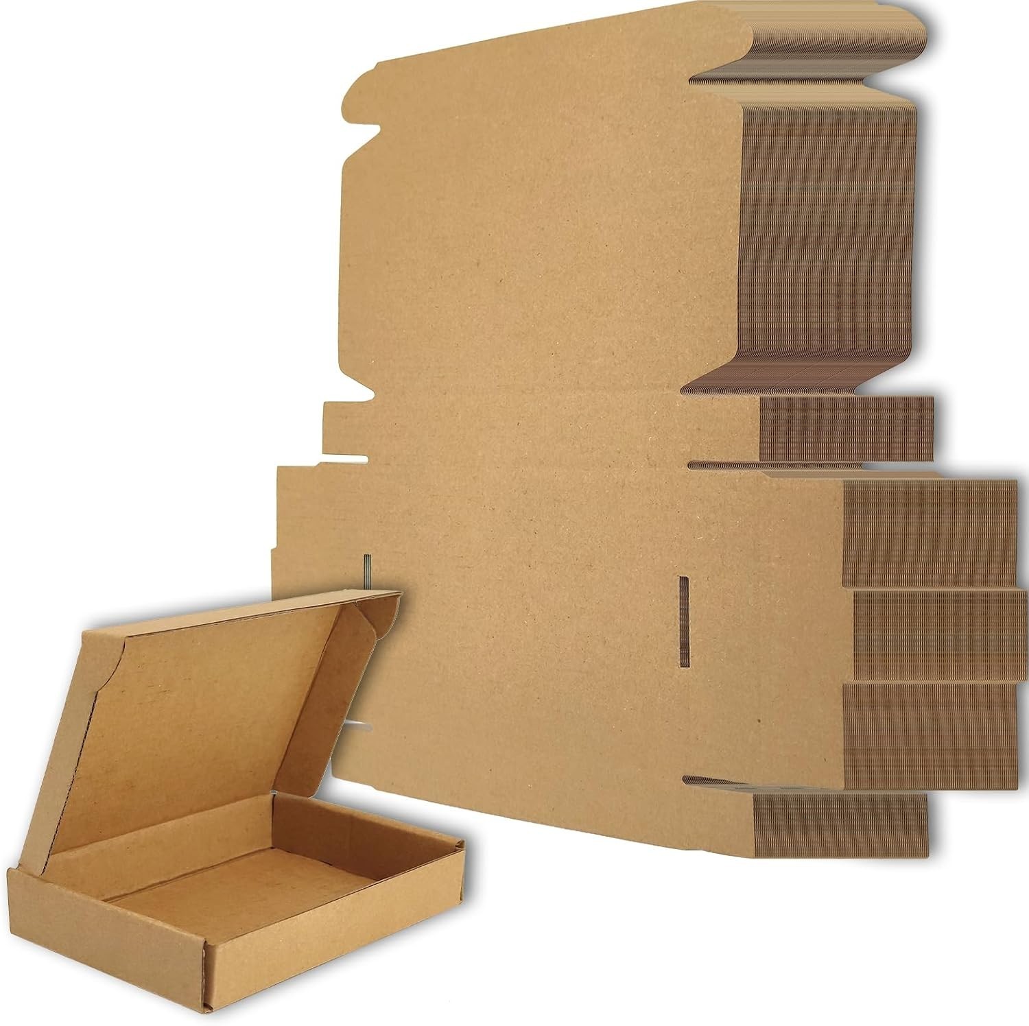 Lot of 50 Brown Corrugated Cardboard Boxes for Shipping Packaging (6″ x 4″ x 1″)